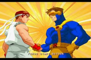 X-men vs. Street Fighter handshake title