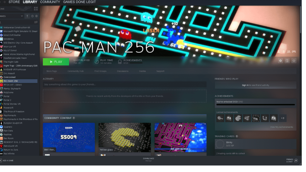 Pac-Man 256 Steam for Remote Play Virtual Events