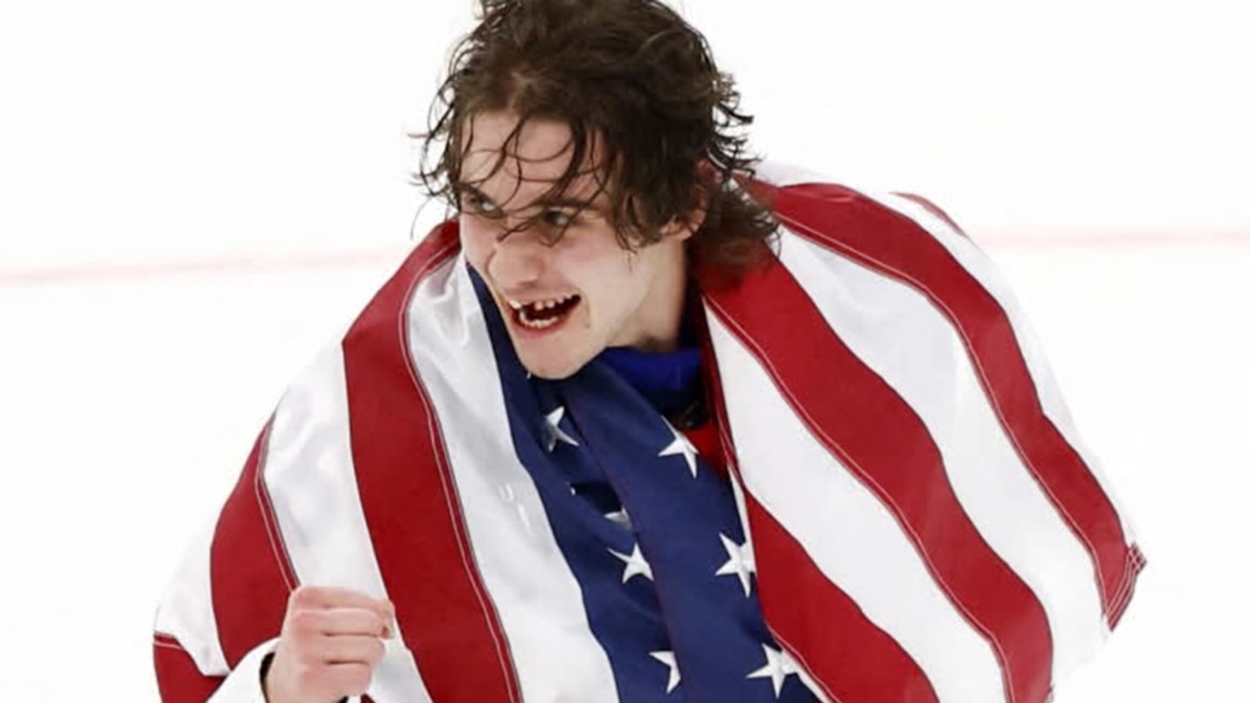 Mens hockey teeth gold