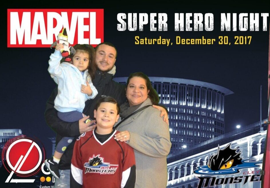 Cleveland Monsters Marvel Super Hero Night - Green Screen photos by Games Done Legit