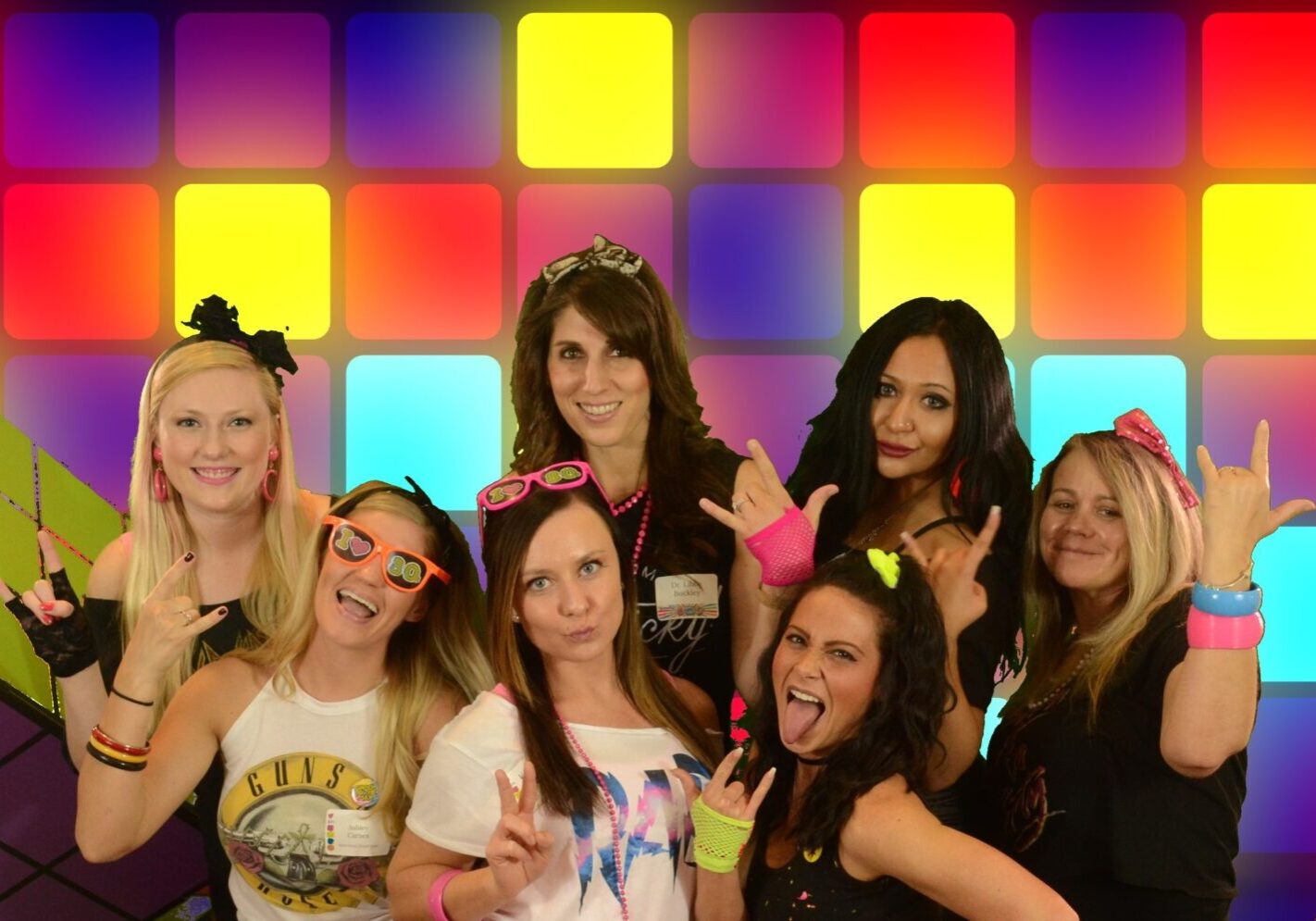 Green Screen Photobooth Zone -'80s Rubik's Cube Party